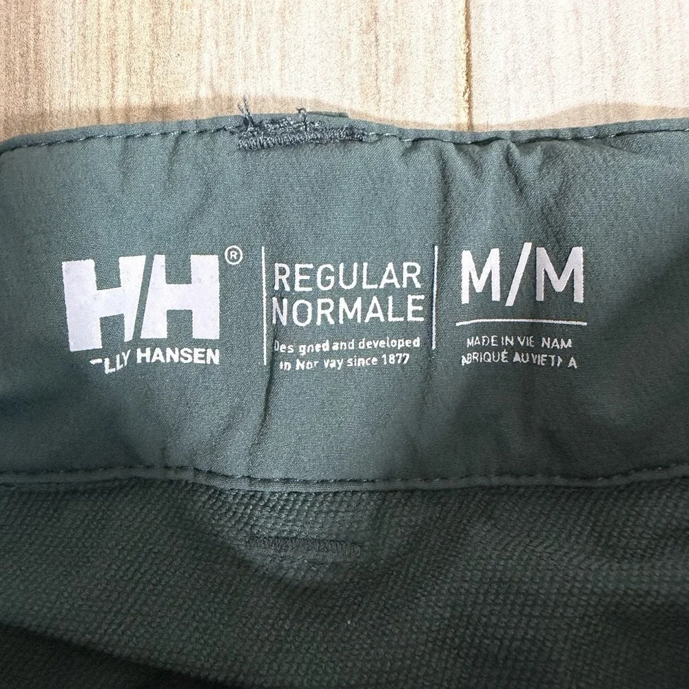 Helly Hansen Shorts Men's M Green Blaze Softshell Hiking Outdoor Adjustable